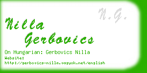 nilla gerbovics business card